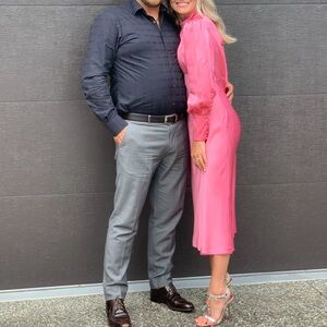 Veronica Beard Pink Long Sleeve Dress